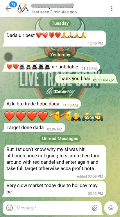 Telegram group screenshot