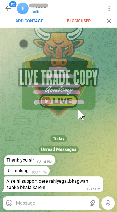 Telegram group screenshot