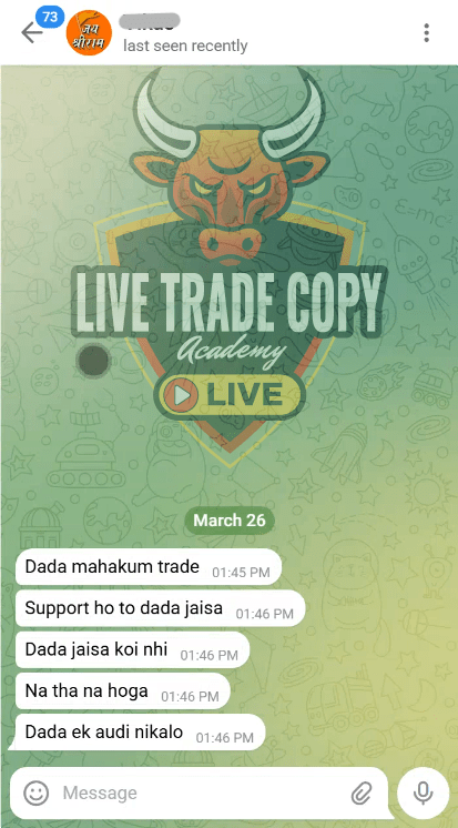 Telegram group screenshot
