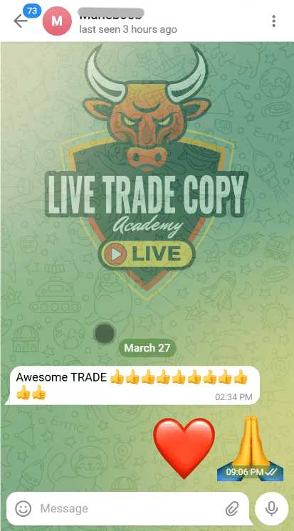 Telegram group screenshot