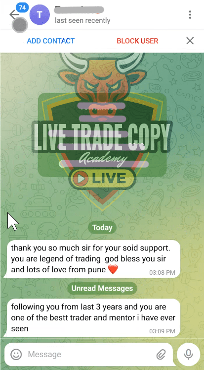 Telegram group screenshot